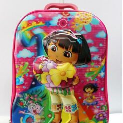 Valise Cartable a roulettes 6D Dora + sac à goûté + Trousse -4927