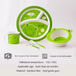 Ensemble de vaisselle pour enfants, 5 pièces - Bamboo Fibre