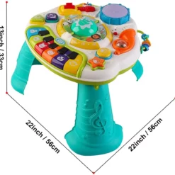 dimension Table d'activités bébé lumières et chansons (Bluetooth) - Kids Melody