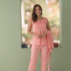 Ensemble pyjama allaitement et grossesse 3 Pcs - Dentelle