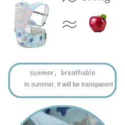 Porte-Bébé Ergonomique Hipseat 3 en 1 – Mesh Respirant, Position M, 0 à 36 Mois