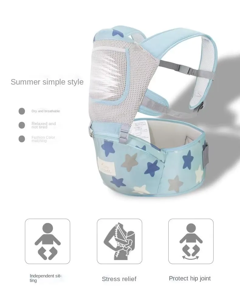 Porte-Bébé Ergonomique Hipseat 3 en 1 – Mesh Respirant, Position M, 0 à 36 Mois