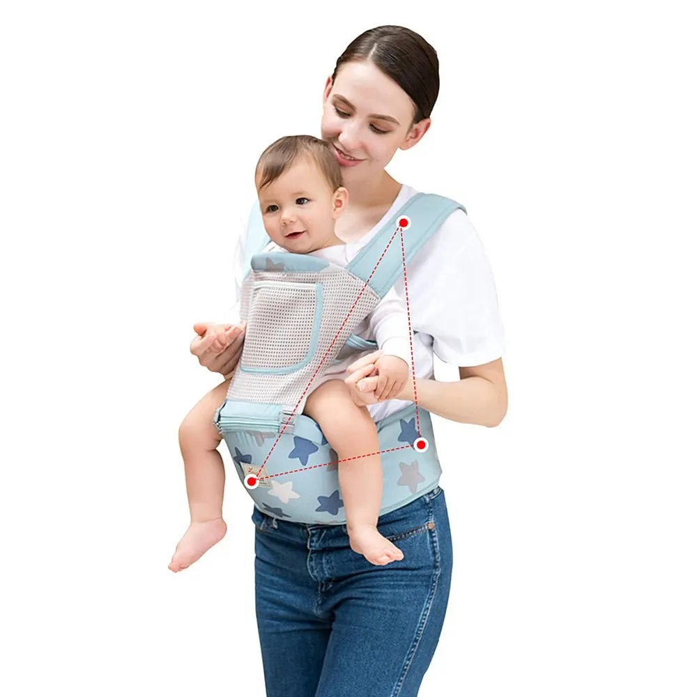Porte-Bébé Ergonomique Hipseat 3 en 1 – Mesh Respirant, Position M, 0 à 36 Mois