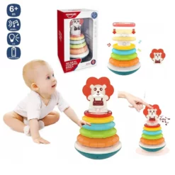Pyramide Anneaux empilables Ours musical - Huanger