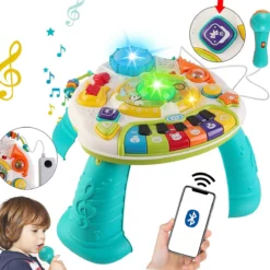 Table d'activités bébé lumières et chansons (Bluetooth)