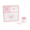 Set Repas 4 Pièces Flamingo Rose - Kikkaboo