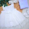 Robe en Dentelle & Accessoires 0-6 Mois - Ensemble de Baptême