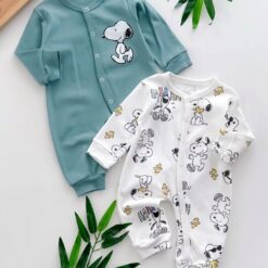Grenouillère Bébé Ludique et 100% Coton Pur - Snoopy Fun