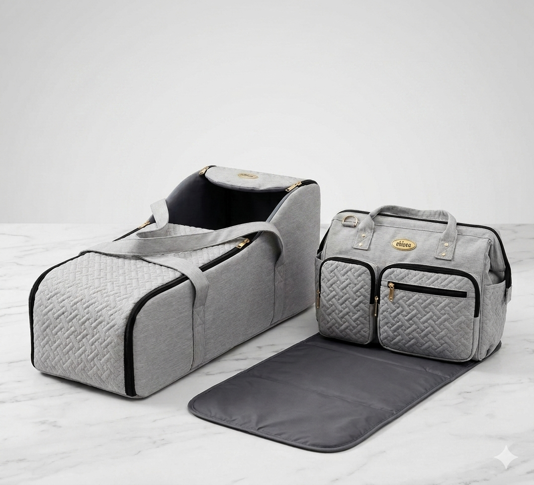 Ensemble Couffin Bébé et Sac maman – L’Essentiel pour l'Accueil de Bébé