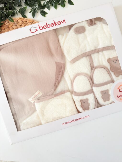 Coffret Peignoir deluxe Coton et Mousseline - bebekevi