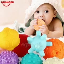 Coffret 10 Balles Texturées Huanger HE0233 – Jouet Sensoriel Bébé Dès 6 Mois – Image 4