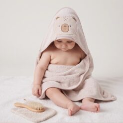 Serviette sortie de Bain Bébé ourson avec Gant - Bebekevi