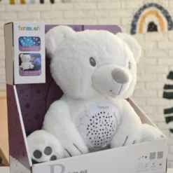 Peluche Veilleuse Ourson Blanc Projecteur de Funmuch