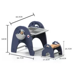 Bureau éléphant Table de travail pour enfants avec chaise 3+