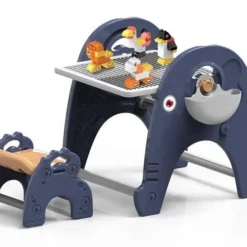 Bureau éléphant Table de travail pour enfants avec chaise 3+