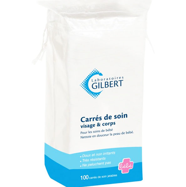 Coton carrés de nettoyage pour bébé 60 pièces