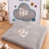 Couverture polaire molletonnée Bébé 80x110 cm Motif Ourson - Naf Naf
