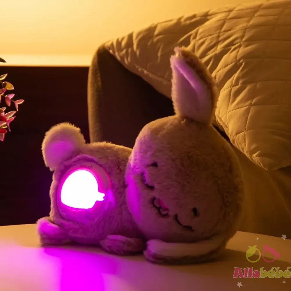 Peluche Veilleuse Projecteur Lapin Funmuch - Avec Capteur Pleurs Intelligence Artificielle
