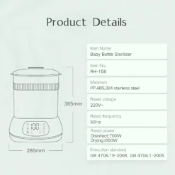 Stérilisateur biberon électrique universel à vapeur - Zimeitu