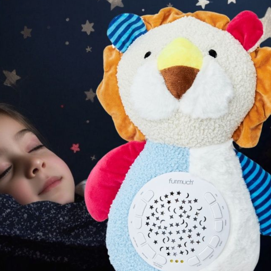 Peluche Veilleuse avec Projecteur et minuterie 2en1 Lion – Funmuch -  Allobebe Maroc