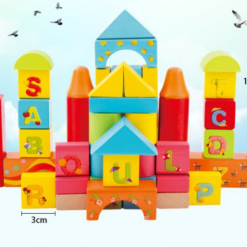 Onshine - English Elphabet Blocks en Bois 50 PCs-6174