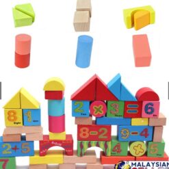 Ensemble de blocs en bois forme de sac à dos - Mathematique