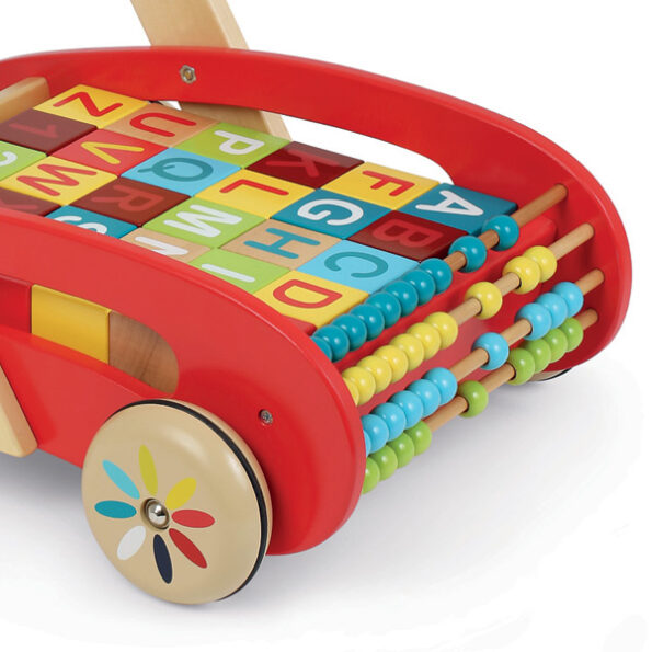 chariot  trotteur éducatif – jouet en bois