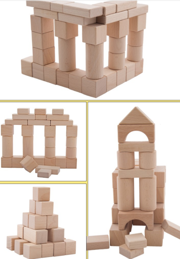 Onshine – Blocks Bois couleur naturelle 100 pcs-6148