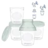 Pots de conservation du lait maternel avec adaptateur mint - Kikkaboo