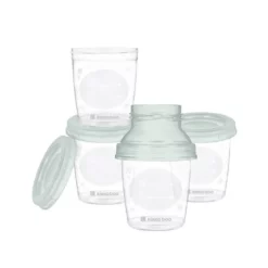 Pots de conservation du lait maternel avec adaptateur mint - Kikkaboo