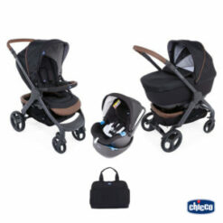 Chicco - Pack poussette trio Style Go up Crossover - Pure black -22578