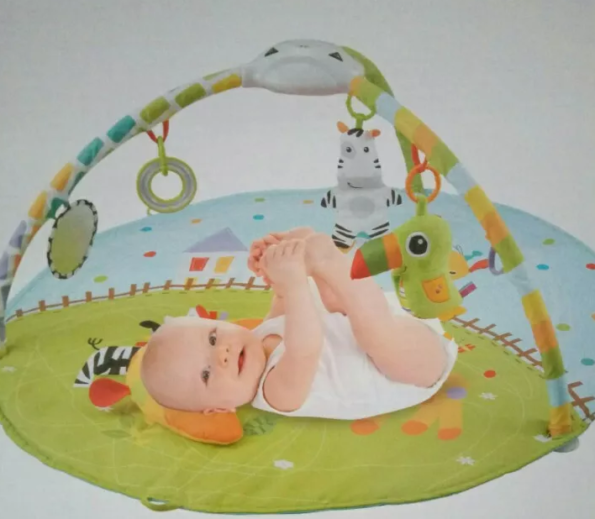 Tapis princesse deluxe 3 en 1 avec projecteur Bleu/vert-0