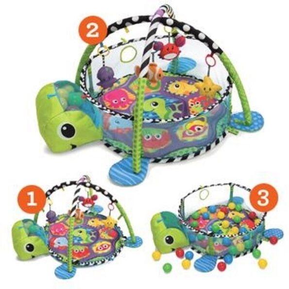 Ludi Tapis d’eveil 3en 1 Tortue + 30 Balles-12385