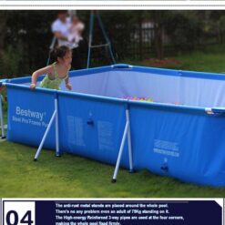 Piscine gonflable rectangulaire Bestway Steel Pro avec cadre en acier - BESTWAY-6819