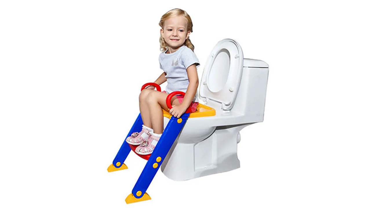 Toilette Enfant,Siège de Toilette avec échelle et poignées