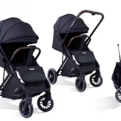 Kidilo – Poussette valise réversible noir