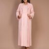 Pyjama grossesse et allaitement avec peignoir rose