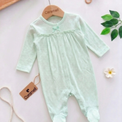 Grenouillère Été Bébé Fille en Coton Organique - Caramell