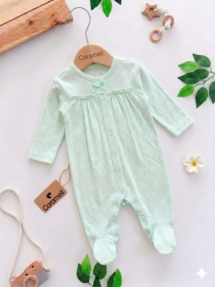 Grenouillère Été Bébé Fille en Coton Organique - Caramell