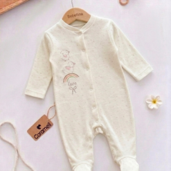 Grenouillère Bébé en Coton Organique - Caramell