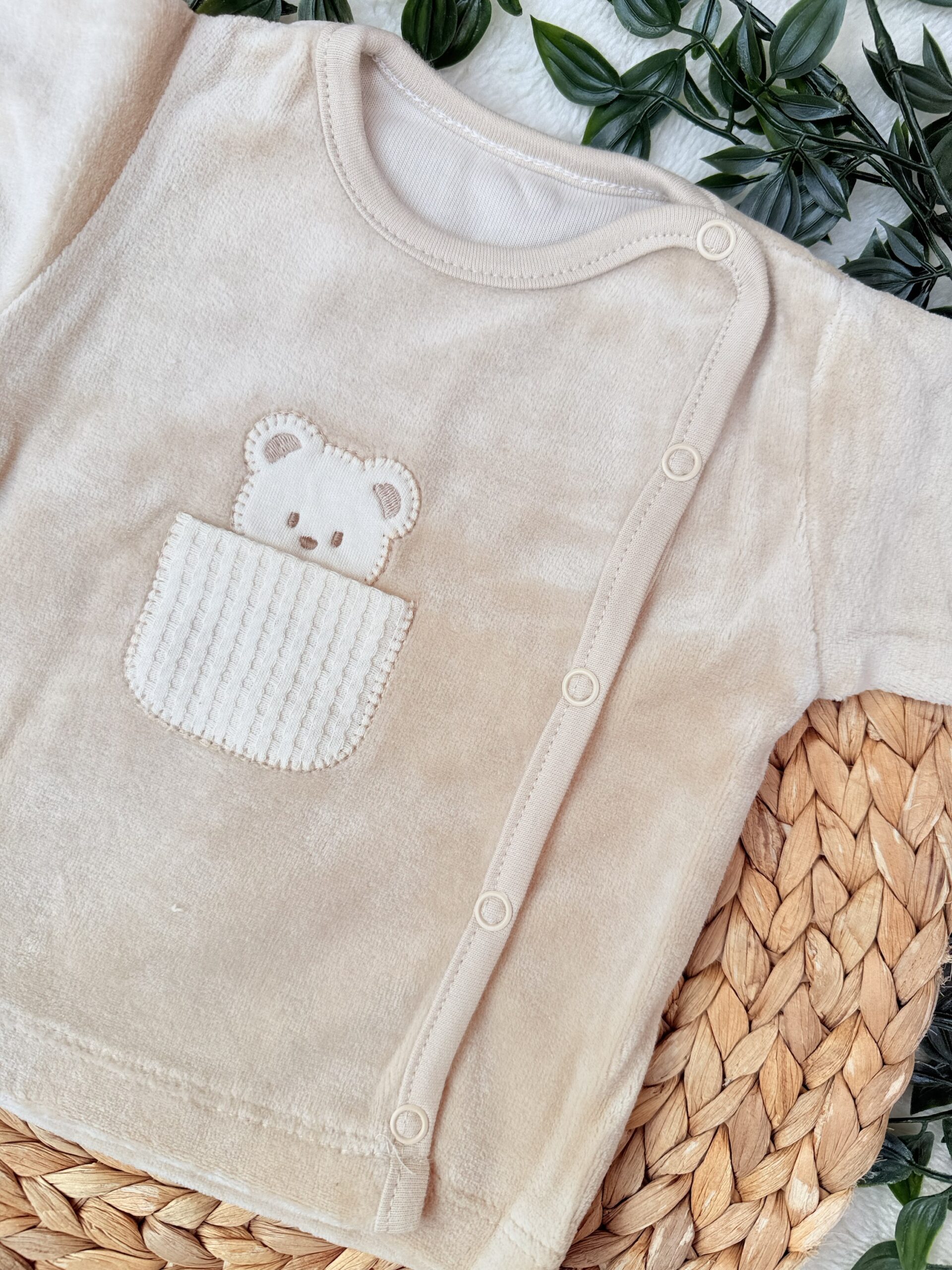 Pyjama Bébé 2 Pièces en Velours Doux – Chaleur Optimale & Ouverture Facile – Image 4