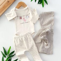 Ensemble 3 Pièces Coton Doux - Cocooning Bébé