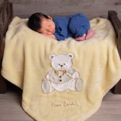 Couverture Bébé Polaire Velours épaisse Ourson - Pierre Cardin
