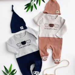 Grenouillère Little Bear beige : douceur et tendresse pour bébé