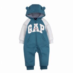 Combinaison Bébé en Coton Doux Ouverture Facile en vert – Confort Maximum