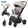Kidilo – Poussette valise réversible beige