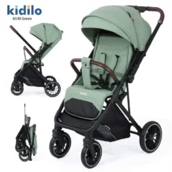 Kidilo – Poussette valise réversible vert