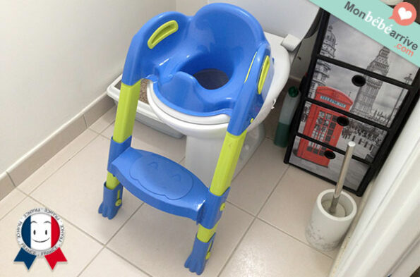Réducteur de toilettes évolutif – THERMOBABY bleu vert