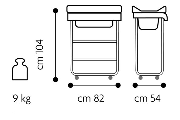 Brevi -Table à langer baignoire LINDO ARC EN CIEL-7051
