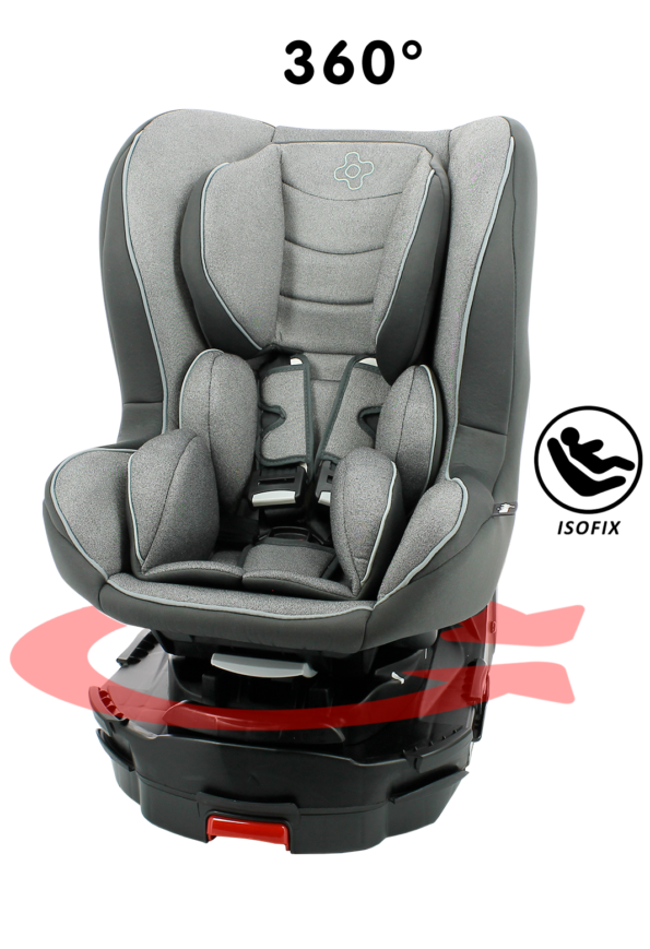 SIÈGE AUTO ISOFIX ROTATIF – MIGO Gris